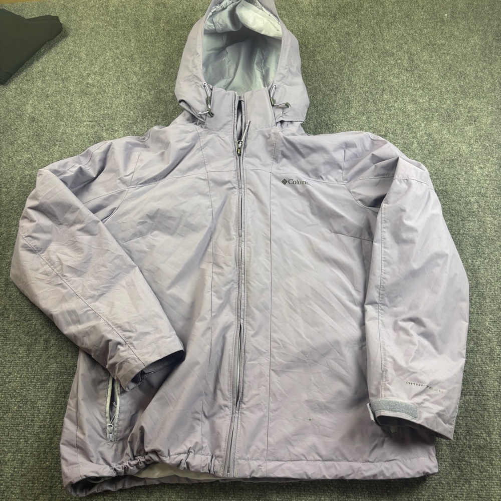 COLUMBIA Women’s Light Purple Omni-Tech Interchange Jacket Coat size: Large
